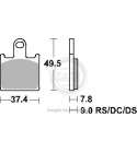 JUEGO PASTILLAS FRENO " SINTER " KAWASAKI Z R 750 11 NECESARIOS 2 JUEGOS SBS R: P838HS