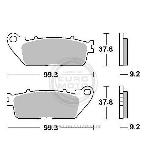 JUEGO PASTILLAS FRENO HONDA CBR 1000 08 - SBS - R: P862HF