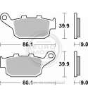 JUEGO PASTILLAS FRENO HONDA CB F 650 14 SBS R: P881HF