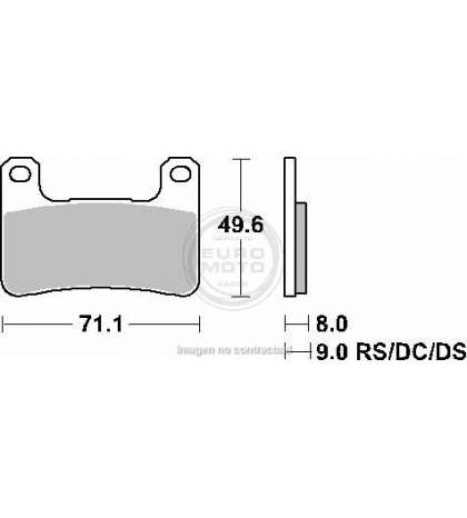JUEGO PASTILLAS FRENO DELANTERAS " DUAL CARBONO " SUZUKI GSX R 600 06/07 - SBS - R: P806DC