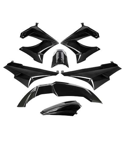 KIT DE CARENADOS DERBI SENDA DRD 02/05 X- RACE X-TREME NEGRO ( 7 PIEZAS ) TNT R: 350000
