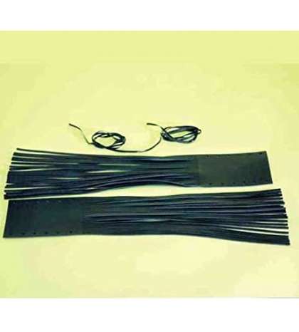JUEGO CUBRE EMPUÑADURAS DE PIEL CON FLECOS CUSTOM SPAAN R: 0339