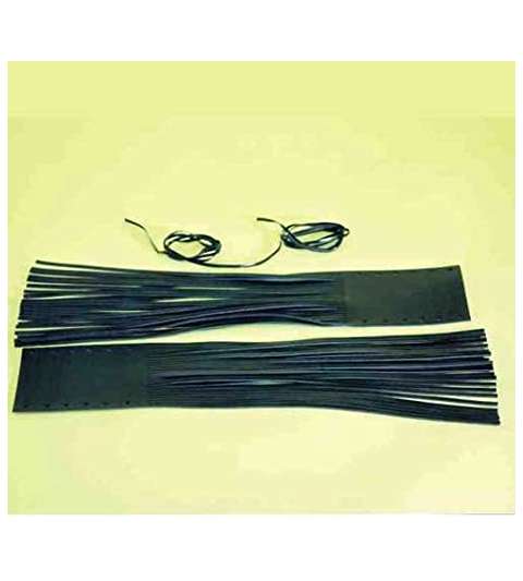 JUEGO CUBRE EMPUÑADURAS DE PIEL CON FLECOS CUSTOM SPAAN R: 0339