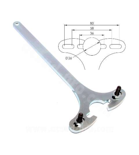 HERRAMIENTA BLOQUEADORA ROTOR INTERNO / EXTERNO IGNICIÓN UNIVERSAL SCOOTER MOTOCICLETA / PEUGEOT / DERBI / AM6 R: 540505M