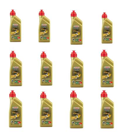 CAJA ( 12 UNIDADES ) CASTROL 10W. 50 100 % SINTÉTICO 4 TIEMPOS ENVASE 1 LITRO R: C10501L