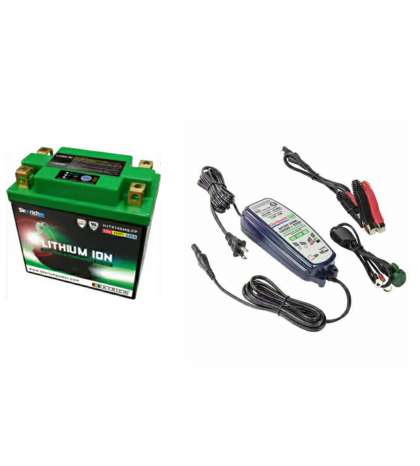 PACK CARGADOR BATERÍAS OPTIMATE 0,8 + BATERÍA LITIO SKYRICH HJT9B-FP R: BLI91234