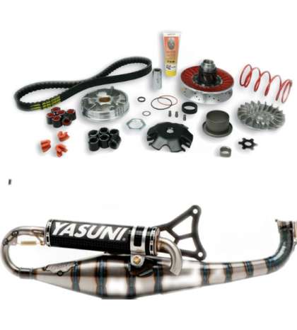 KIT VARIADOR OVER RANGE MALOSSI + ESCAPE CARRERA 30 YASUNI R: 6112811/TUB911CK