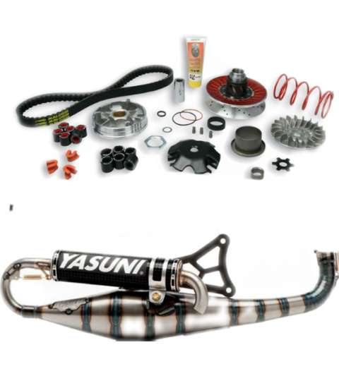 KIT VARIADOR OVER RANGE MALOSSI + ESCAPE CARRERA 30 YASUNI R: 6112811/TUB911CK
