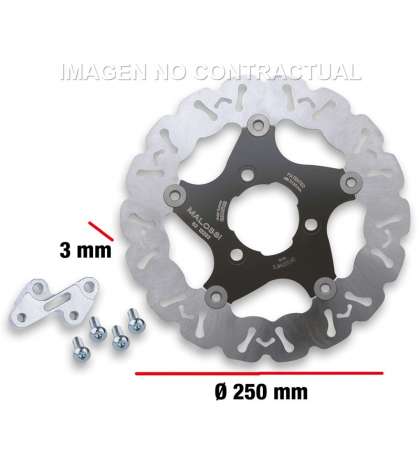 DISCO DE FRENO DELANTERO YAMAHA AEROX 50 WHOOP 250 MM. MALOSSI R: 6215622