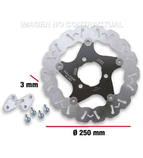 DISCO DE FRENO DELANTERO YAMAHA AEROX 50 WHOOP 250 MM. MALOSSI R: 6215622