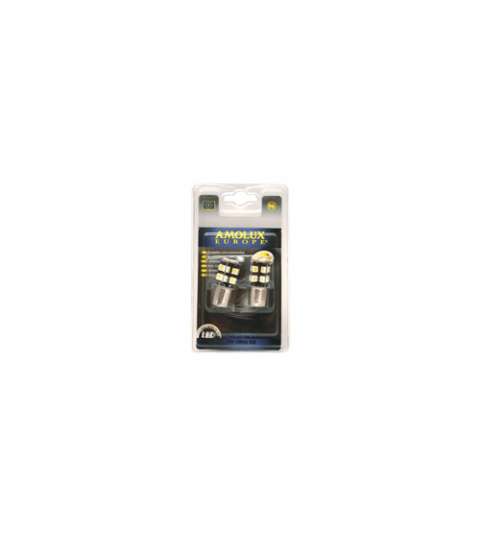 PACK ( 2 LAMPARAS ) 12 V. 21/5W 230 mA. 19 LEDS MECANIC CAN-BUS STOP R: 91LED19M