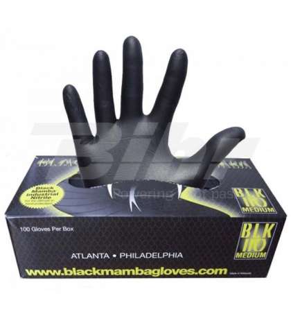 CAJA ( 100 GUANTES ) DE NITRILO COLOR NEGRO TM MAMBA R: 35889