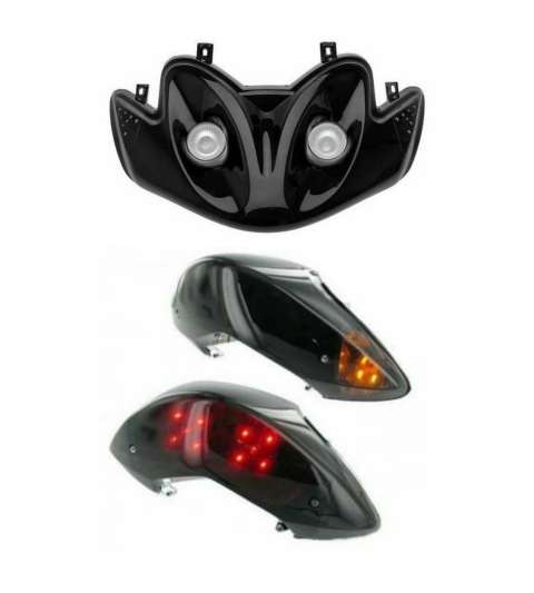 KIT BIFARO DOBLE ÓPTICA + PILOTO TRASERO LED YAMAHA JOG RR 50 R: FYPNJ