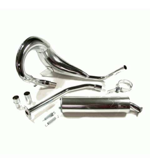 TUBO DE ESCAPE YAMAHA DT 50 BUFANDA / CROMADO TURBO KIT R: 10535C