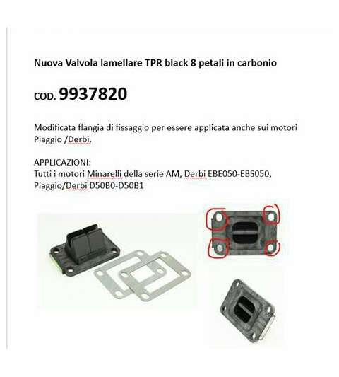 CAJA DE LAMINAS 8 PETALOS AM 6 / DERBI E2 / E3 TOP PERFOMANCE R: 9937820