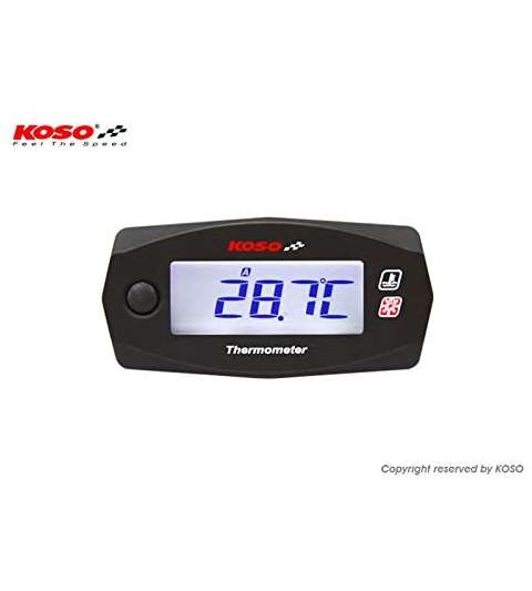 RELOJ DE TEMPERATURA KOSO MINI 4 RACE BLANCO/NEGRO (BATERIA INDEPENDIENTE) R: 61232