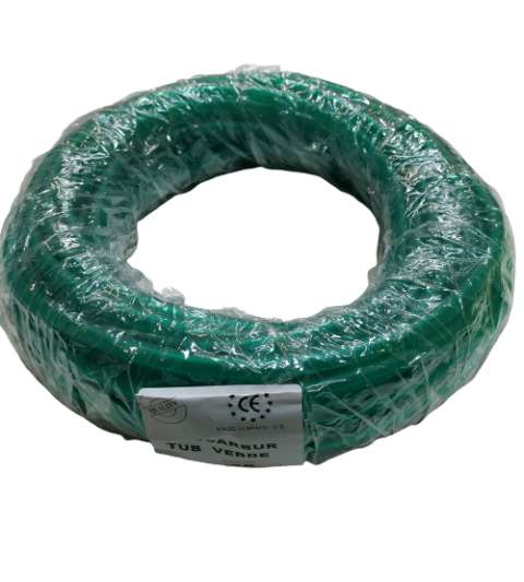 MACARRON GASOLINA 4 X 8 SILICONA VERDE ( 25 METROS ) R: 4X8RTSM