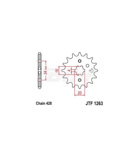 PIÑON YAMAHA XT 125 / TZR 125 / SR 125 15 Z. R: F1263 15