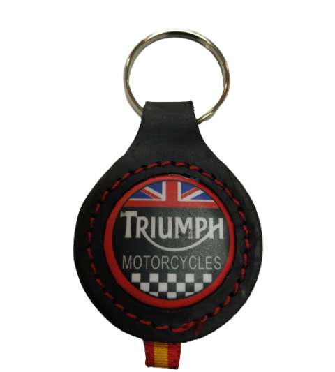 LLAVERO EL PIEL ( FABRICADO EN ESPAÑA ) MOTO TRIUMPH