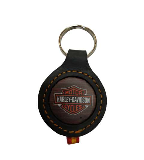 LLAVERO DE PIEL ( FABRICADO EN ESPAÑA ) LOGO HARLEY DAVIDSON