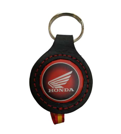LLAVERO DE PIEL ( FABRICADO EN ESPAÑA ) LOGO HONDA