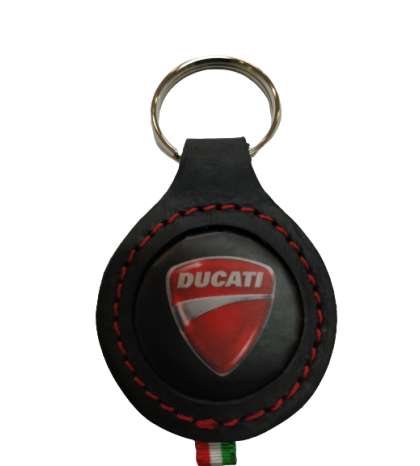 LLAVERO DE PIEL ( FABRICADO EN ESPAÑA ) LOGO DUCATI
