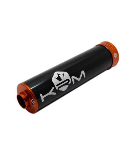SILENCIADOR ESCAPE 90 / 100 ALUMINIO NEGRO / NARANJA KRM R: KR363F