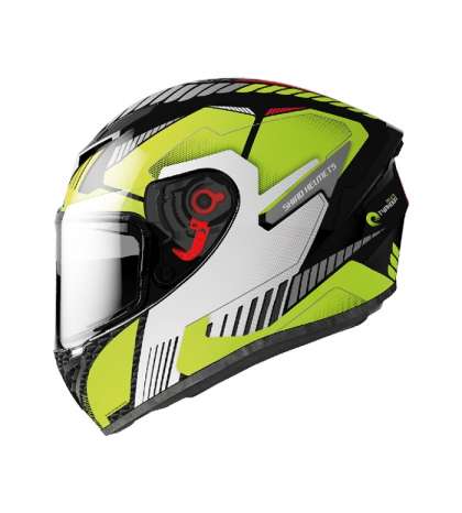 CASCO INTEGRAL TXL SH-870 TYPHOON NEGRO / AMARILLO FLUOR R: CTTXL