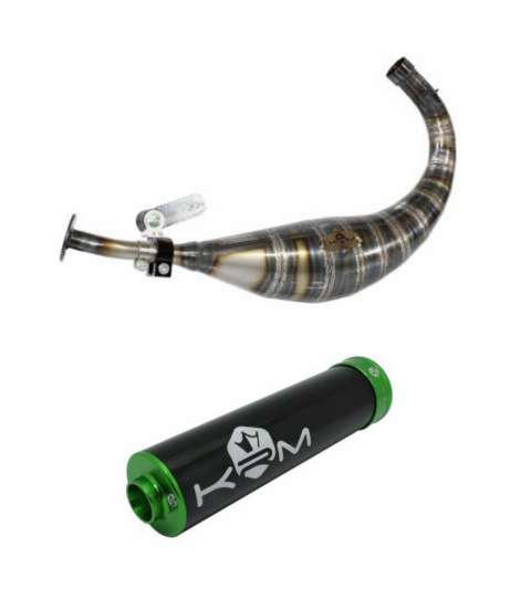 TUBO ESCAPE COMPLETO MINARELLI AM 6 90 / 110 C.C. ALUMINIO VERDE KRM R: EKRMAV