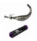 TUBO ESCAPE COMPLETO AM 6 90 / 100 C.C. ALUMINIO LILA KRM R: EKRMAL