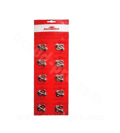 ENGANCHE RÁPIDO DE CADENA PARA BICICLETA DE 7/8 VELOCIDADES SUNRACE (BLÍSTER DE 10) R: V575031