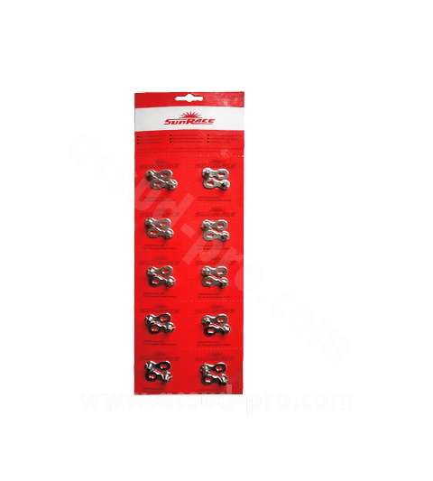 ENGANCHE RÁPIDO DE CADENA PARA BICICLETA DE 7/8 VELOCIDADES SUNRACE (BLÍSTER DE 10) R: V575031