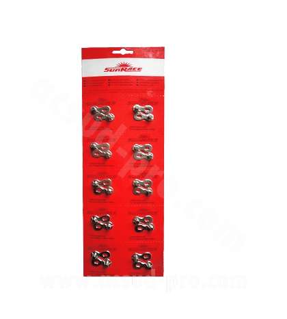 ENGANCHE RÁPIDO DE CADENA PARA BICICLETA DE 10 VELOCIDADES SUNRACE (BLÍSTER DE 10) R: V575033