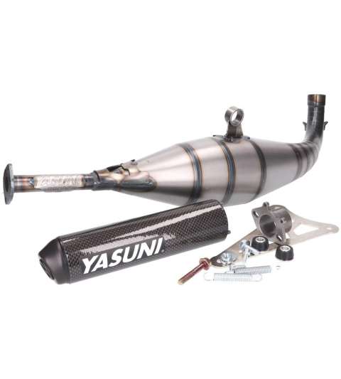 TUBO DE ESCAPE AEROX / JOG RR CARRERA 40 ( COMPETICIÓN ) COLA CARBONO YASUNI R: TUB826C