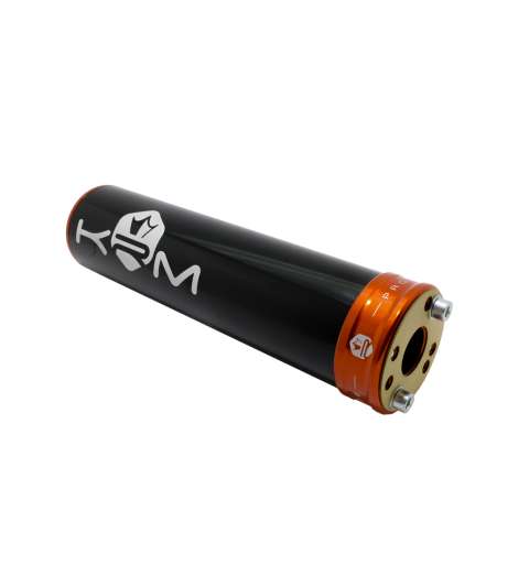 SILENCIADOR 70/90 C.C. ALUMINIO NEGRO NARANJA KRM R: KR361F