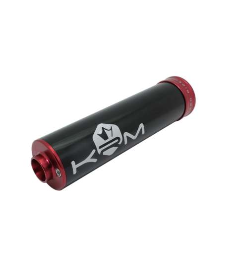 SILENCIADOR ESCAPE 70 / 90 C.C. ALUMINIO NEGRO ROJO KRM R: KR158F