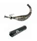 TUBO ESCAPE COMPLETO AM 6 80 / 90 C.C. ALUMINIO NEGRO KRM R: EKRMN