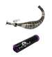 TUBO ESCAPE COMPLETO DERBI E3 80 / 90 C.C. ALUMINIO NEGRO LILA KRM R: DEL