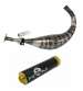 TUBO ESCAPE COMPLETO DERBI E3 80 / 90 C.C. ALUMINIO NEGRO ORO KRM R: DEO