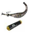 TUBO ESCAPE COMPLETO DERBI E3 80 / 90 C.C. ALUMINIO NEGRO ORO KRM R: DEO