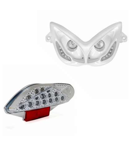 KIT FARO BLANCO + PILOTO LED YAMAHA AEROX 50 TNT R: KFB