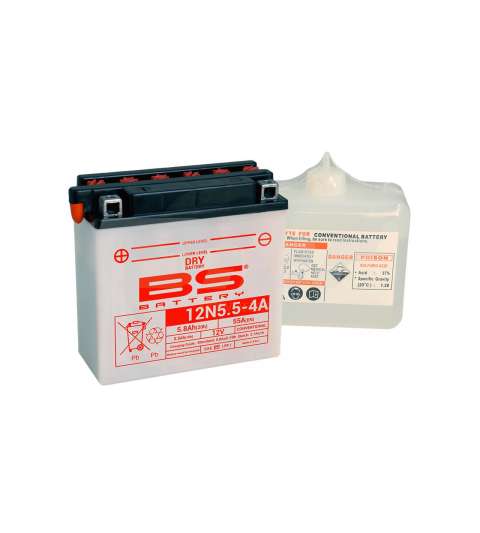 BATERÍA BS 12N5.5-4A ( CON ÁCIDO ) R: