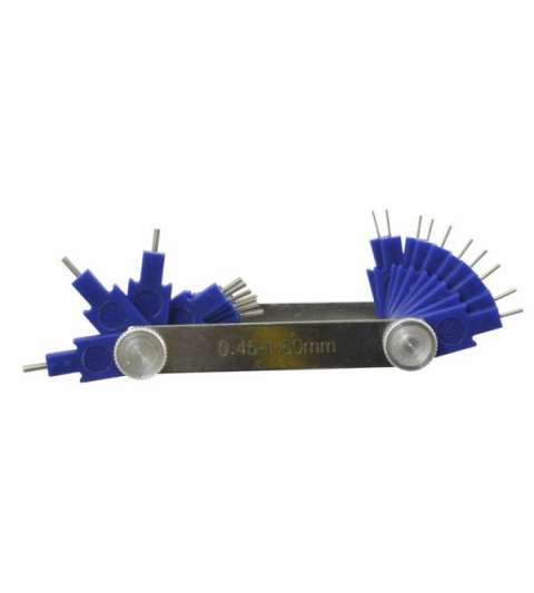 GALGA PARA ROSCAS PARA CARBURADOR 20 LÁMINAS, PASO DESDE 0´45 A 1'5 MM R: 893245