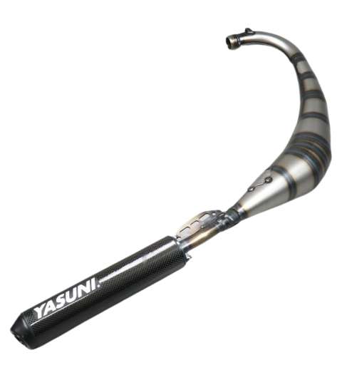 TUBO ESCAPE MINARELLI AM 6 / DERBI SENDA 50 E2 / E3 COLA CARBONO YASUNI R: TUB810CA