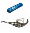 ESCAPE COMPLETO MINARELLI SCOOTER 90/100 C.C. SOPORTE BIDALOT AZUL KRM R: M100