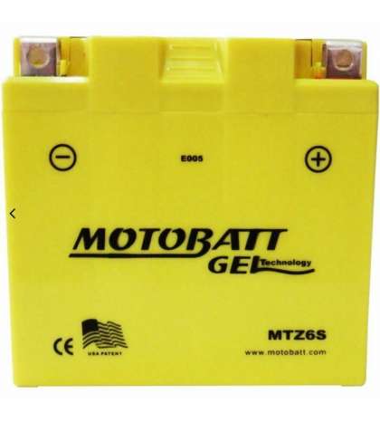 BATERIA GEL MOTOBATT MTZ6S EQUIVALE "YTX5LBS-YTZ7S " GEL ALEMAN R: 2220MG