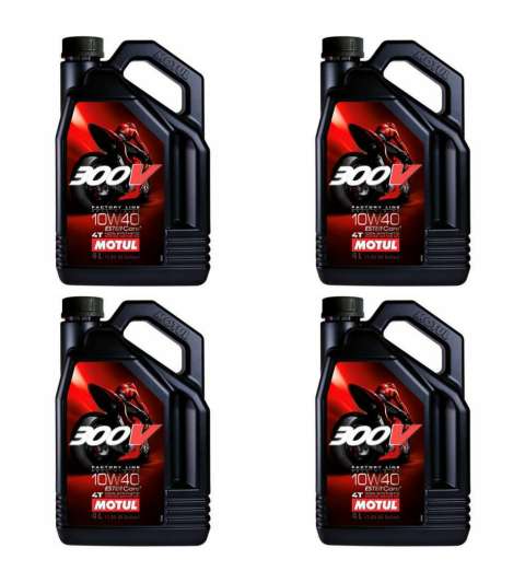 CAJA ( 4 UNIDADES DE 4 LITROS ) MOTUL 300V-2 10W 40 4T. FACTORY LINE RACING R: PA1040M