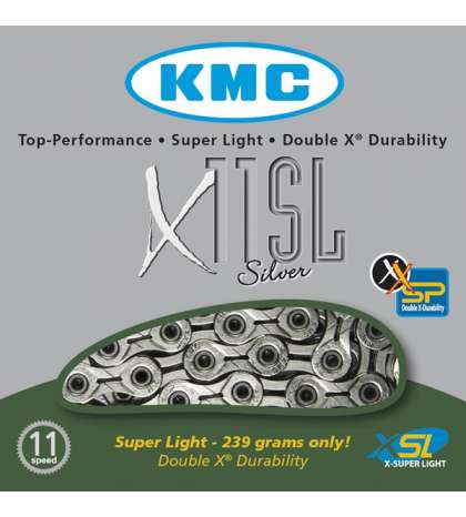 CADENA X11 SL 114 PASOS 11V PLATA - KMC - R: 31281
