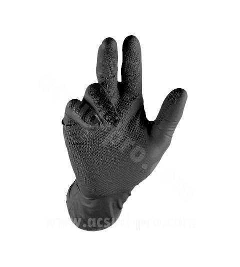GUANTE DE TALLER NITRILO / GRIP NEGRO TALLA S (CAJA DE 50 PIEZAS) R: V305728