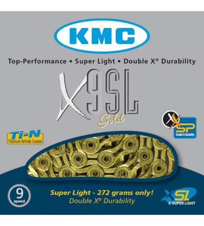 CADENA X9 SL 116 PASOS ORO - KMC - R: 31254